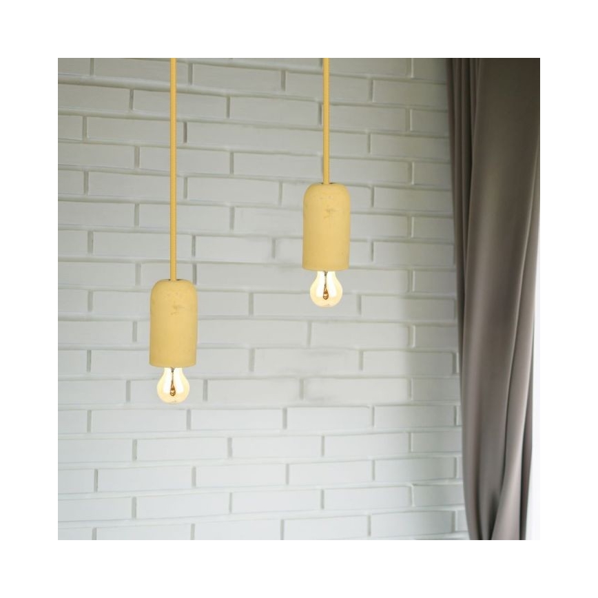 Stromkabel 1xE27/60W/230V Beton/beige