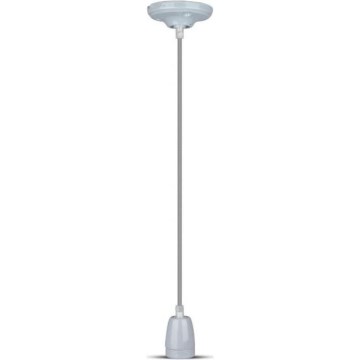 Stromkabel 1xE27/60W/230V grau/Porzellan