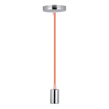 Stromkabel 1xE27/60W/230V orange/glänzendes Chrom