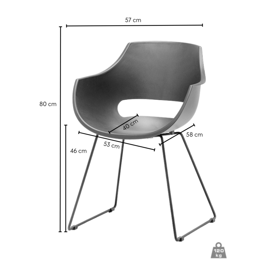 Stuhl ROCKY – 1 Stück, anthrazit