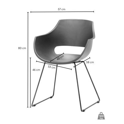 Stuhl ROCKY, 1 Stück, weiß