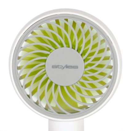 Stylies - Wiederaufladbarer Handventilator LACERTA 4W/5V 2500 mAh weiß