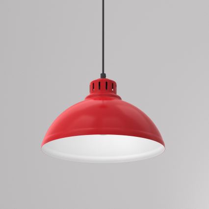 Deckenleuchte an Kabel SVEN 1xE27/15W/230V rot