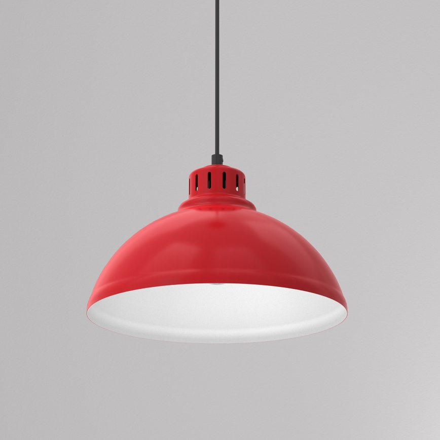 Deckenleuchte an Kabel SVEN 1xE27/15W/230V rot