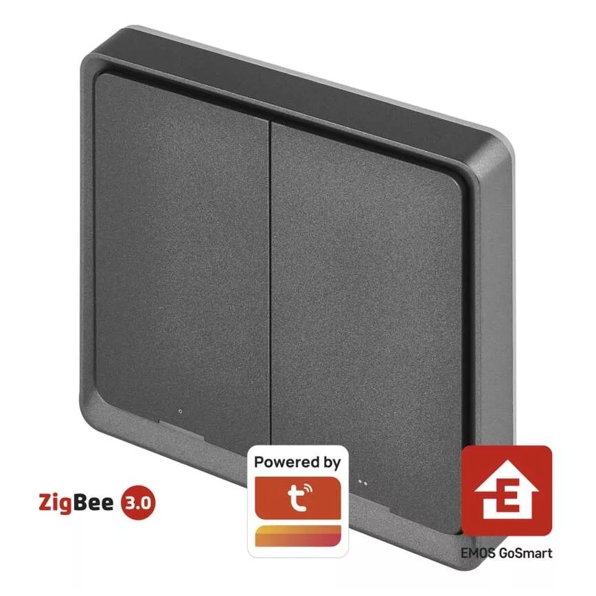 Switch 2-Tasten GoSmart Tuya schwarz