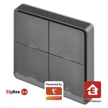 Switch 4-Tasten GoSmart Tuya schwarz