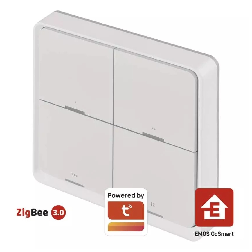Switch 4-Tasten GoSmart Tuya weiß