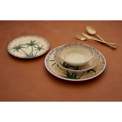 Tafelservice 24-teilig mehrfarbig/Keramik