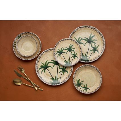 Tafelservice 24-teilig mehrfarbig/Keramik