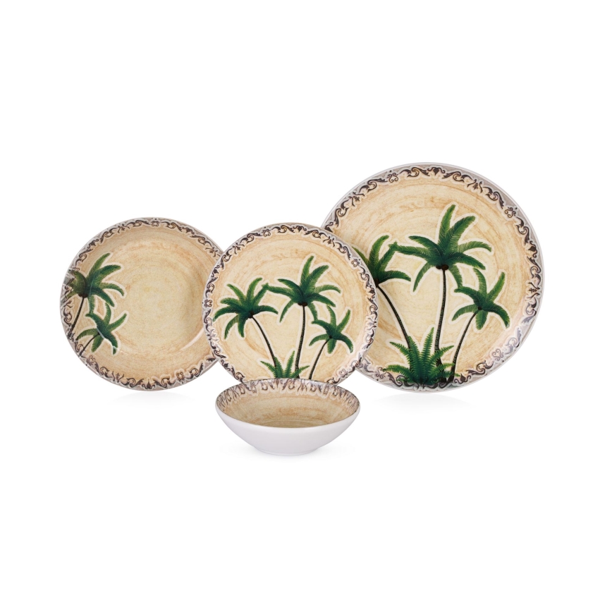 Tafelservice 24-teilig mehrfarbig/Keramik