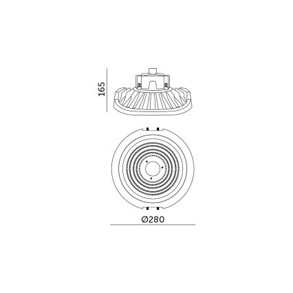 Dimmbare LED-Technik-Hochleistungsleuchte NINA HIGHBAY LED/110W/230V 4000K IP65