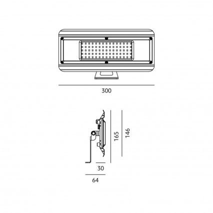 Technische LED-Leuchte 4-in-1 MULTILUXO LED/100W/230V 4000K IP65 30 cm