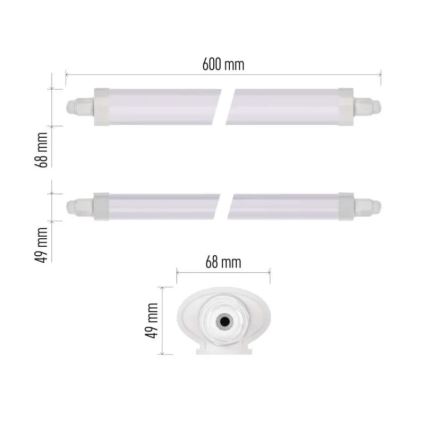 LED Technische Leuchte DUSTY LED/18W/230V IP65 4000K 60 cm