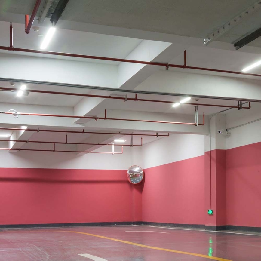 Technische LED-Feuchtraumleuchte mit Bewegungs- und Dämmerungssensor, 48 W, 230 V, IP65, 4000 K, 150 cm