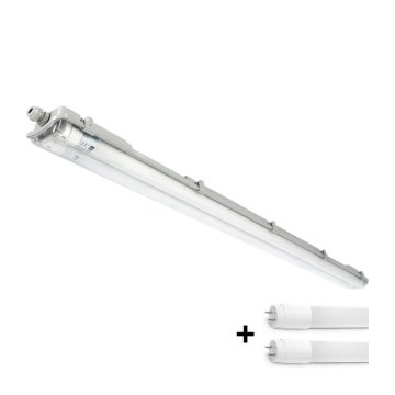 Technische LED-Leuchtstoffarmatur T8, 2x G13, 18W, 230V, 4000K, IP65, 127 cm