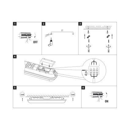 Technische LED-Linienleuchte 18W/230V 4200K 60 cm IP65