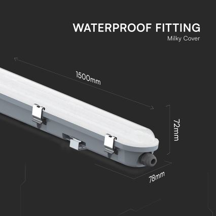 Technische LED-Röhrenleuchte mit Bewegungs- und Dämmerungssensor LED/48W/230V IP65 6500K 150 cm