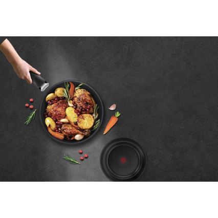 Tefal - 3-teiliges Pfannenset INGENIO BLACK STONE