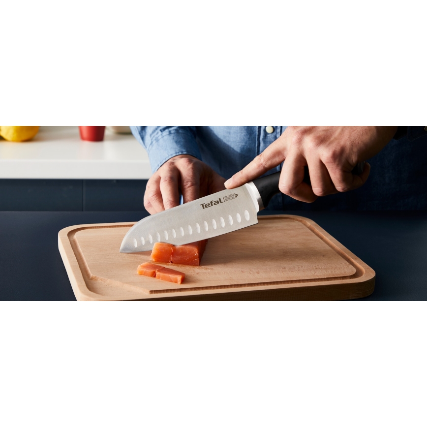 Tefal - 4-teiliges Küchenmesserset ICE FORCE mit Messerblock