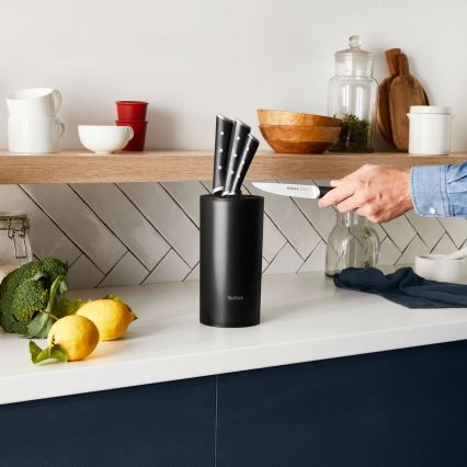 Tefal - 4-teiliges Küchenmesserset ICE FORCE mit Messerblock