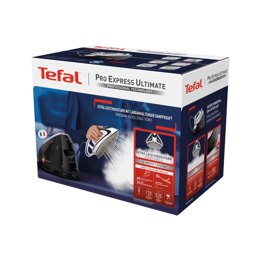 Tefal - Dampfbügelstation EXPREEE ULTIMATE 2600W/230V schwarz/weiß