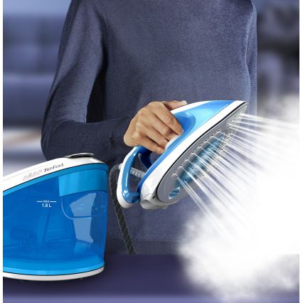 Tefal - Dampfbügelstation EXPRESS AIRGLIDE 2800W/230V blau
