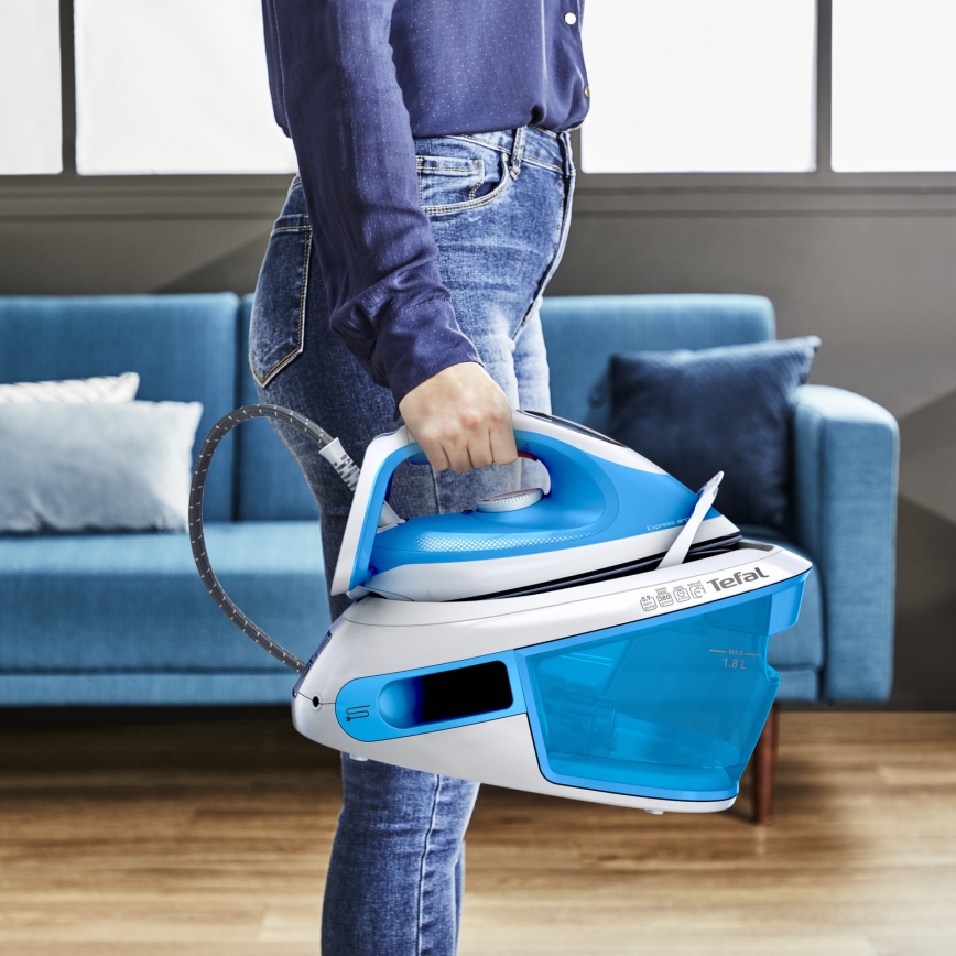 Tefal - Dampfbügelstation EXPRESS AIRGLIDE 2800W/230V blau