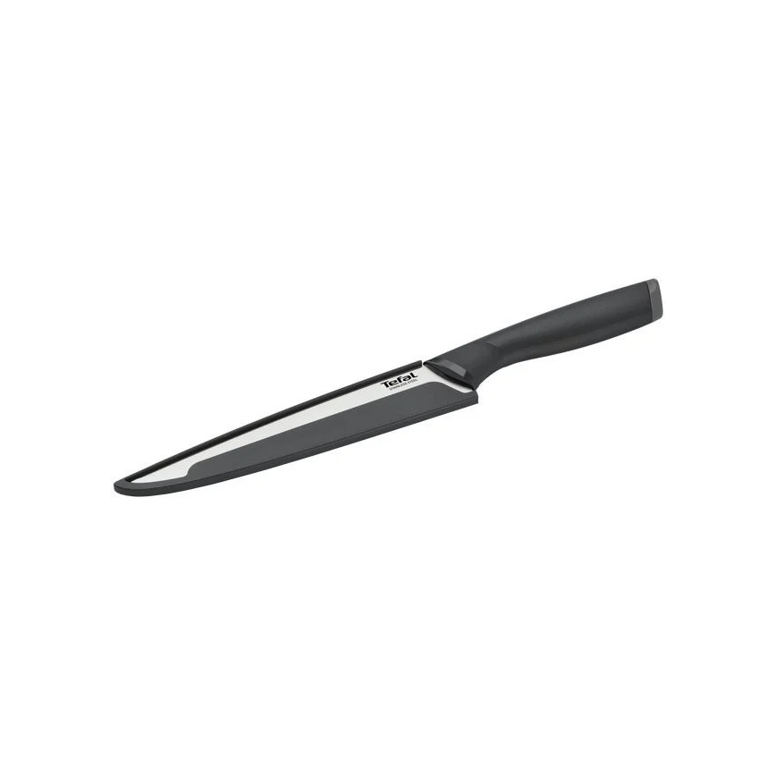 Tefal - Edelstahl-Tranchiermesser COMFORT 20 cm glänzendes Chrom/schwarz