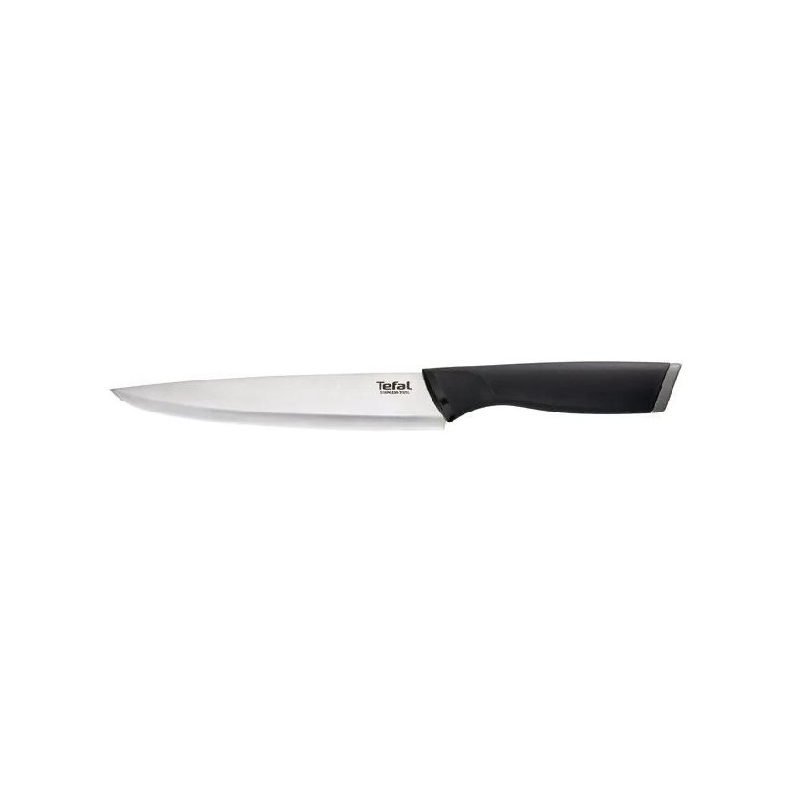 Tefal - Edelstahl-Tranchiermesser COMFORT 20 cm glänzendes Chrom/schwarz