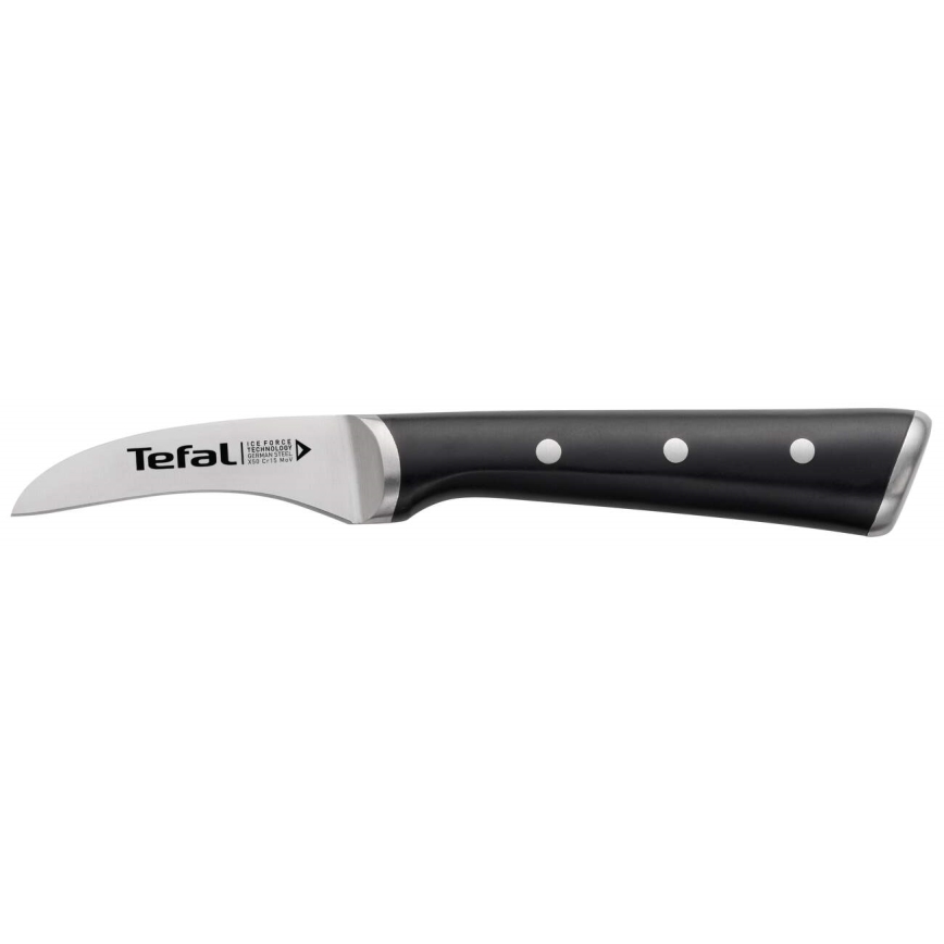 Tefal - Edelstahl-Tranchiermesser ICE FORCE 7 cm glänzendes Chrom/schwarz