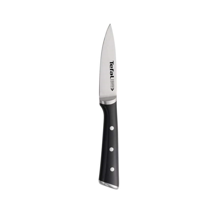 Tefal - Edelstahl-Tranchiermesser ICE FORCE 9 cm glänzendes Chrom/schwarz