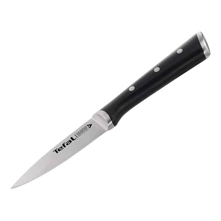 Tefal - Edelstahl-Tranchiermesser ICE FORCE 9 cm glänzendes Chrom/schwarz