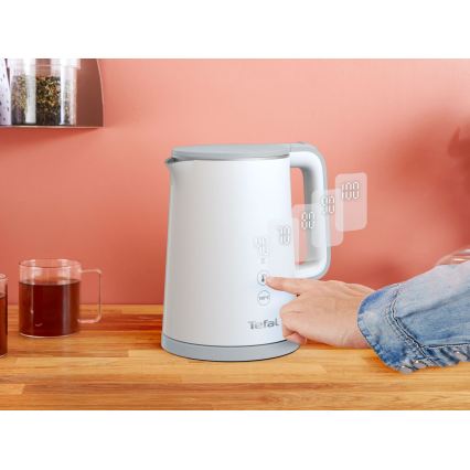 Tefal - Elektrischer Wasserkocher SENSE 1 l 1800W/230V weiß