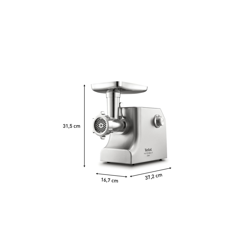 Tefal - Fleischwolf 8in1 2200W/230V silbern