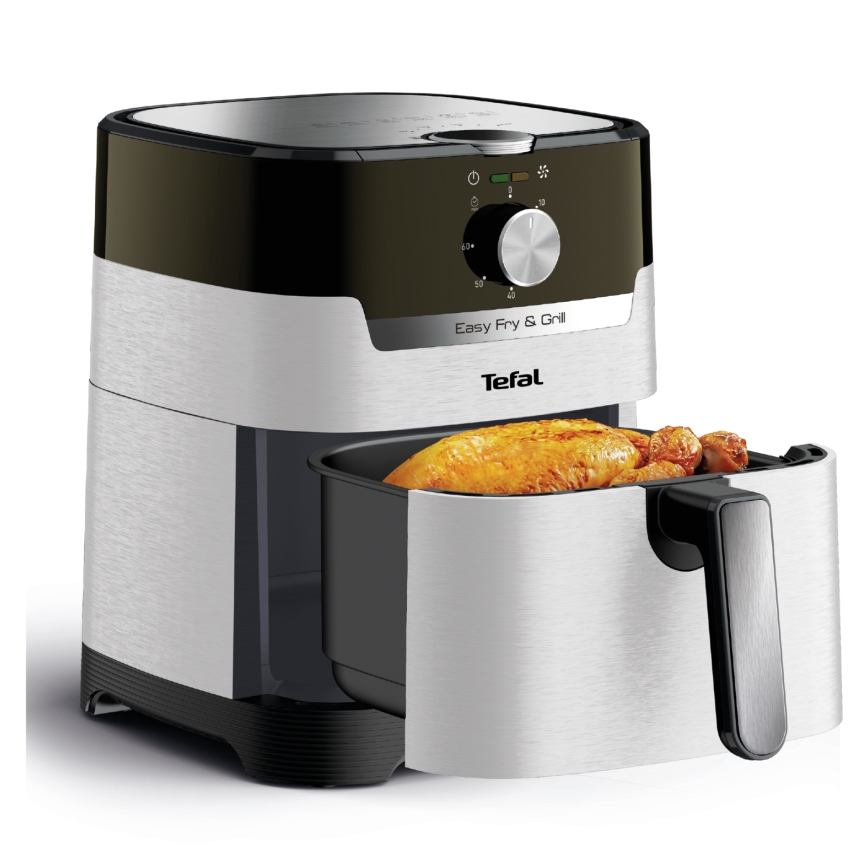 Tefal - Heißluftfritteuse 4,2 l EASY FRY&GRILL 2-in-1 1550W/230V Edelstahl