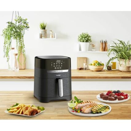 Tefal - Heißluftfritteuse 4,2 l EASY FRY&GRILL 2-in-1 1550W/230V schwarz