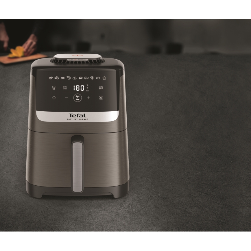 Tefal - Heißluftfritteuse 5 l EASY FRY SILENCE COAL 1400-1670W/230V