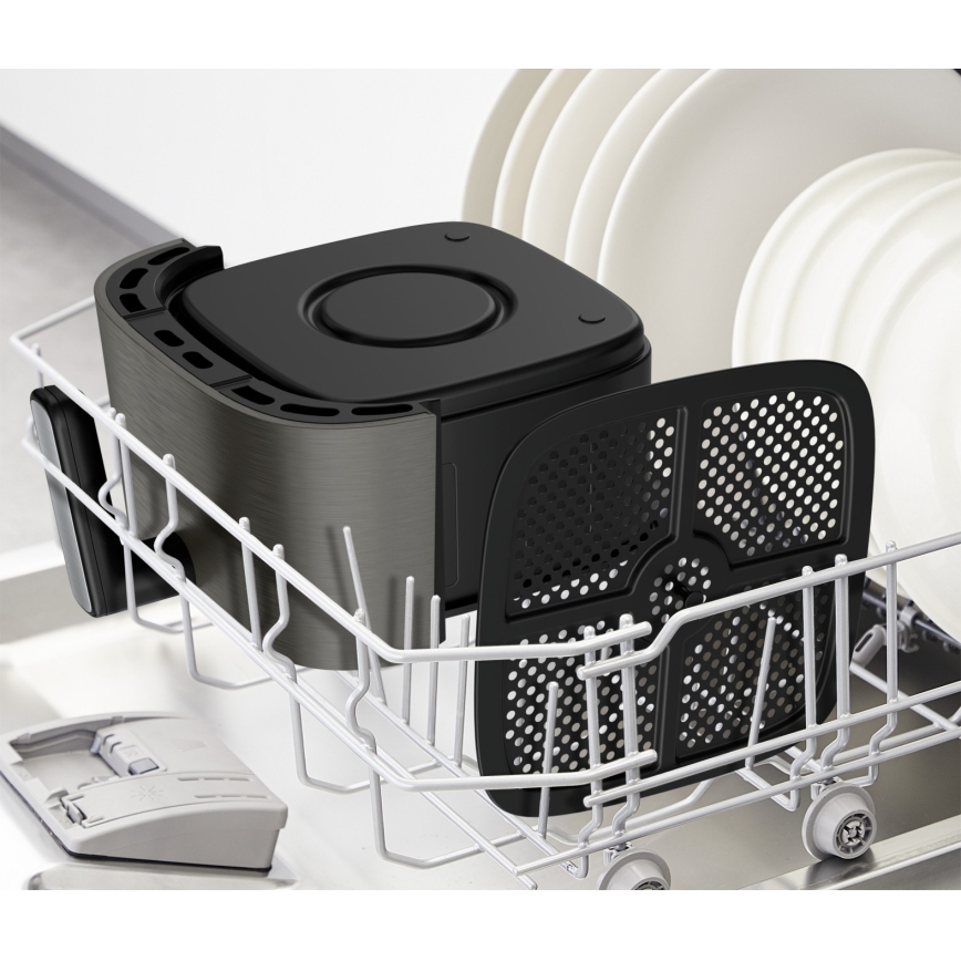 Tefal - Heißluftfritteuse 5 l EASY FRY SILENCE COAL 1400-1670W/230V