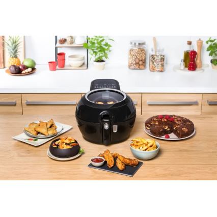 Tefal - Heißluftfritteuse ACTIFRY GENIUS DUAL MOTION 1,2l 1350W/230V schwarz