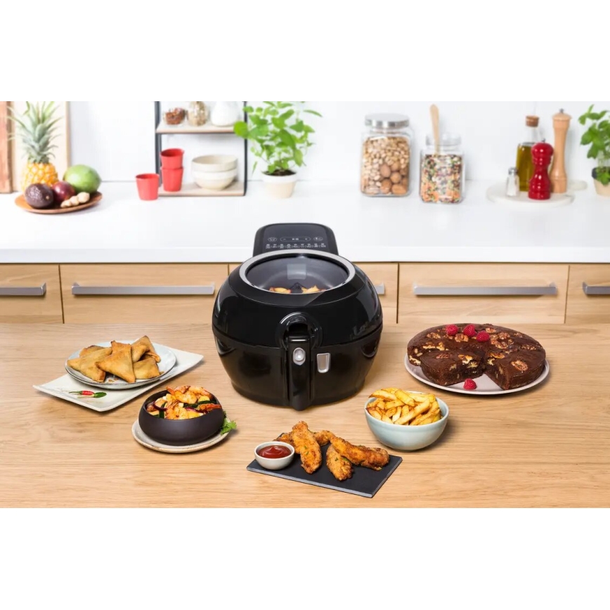 Tefal - Heißluftfritteuse ACTIFRY GENIUS DUAL MOTION 1,2l 1350W/230V schwarz