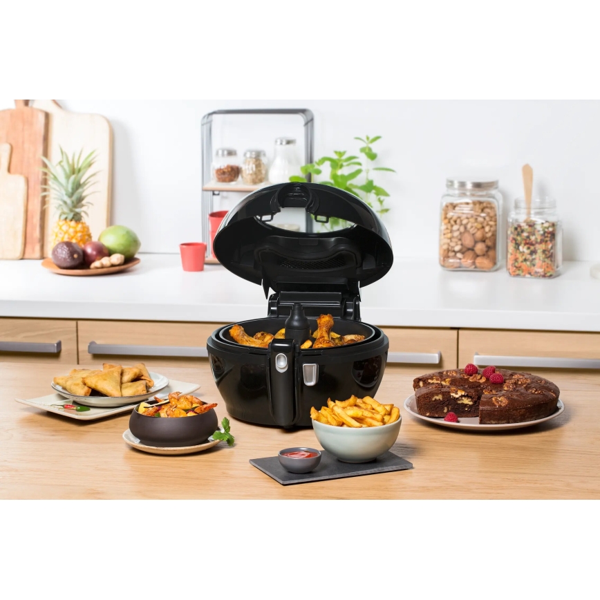Tefal - Heißluftfritteuse ACTIFRY GENIUS DUAL MOTION 1,2l 1350W/230V schwarz