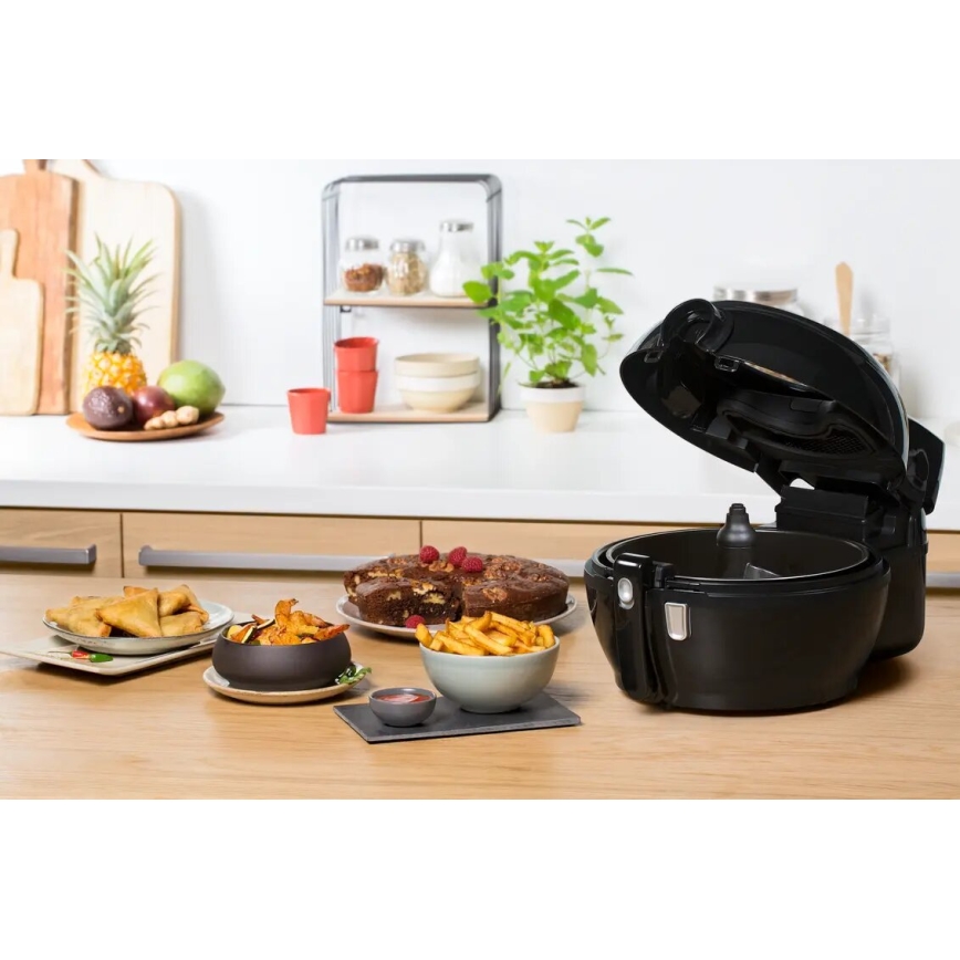 Tefal - Heißluftfritteuse ACTIFRY GENIUS DUAL MOTION 1,2l 1350W/230V schwarz