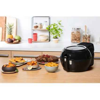 Tefal - Heißluftfritteuse ACTIFRY GENIUS DUAL MOTION 1,2l 1350W/230V schwarz