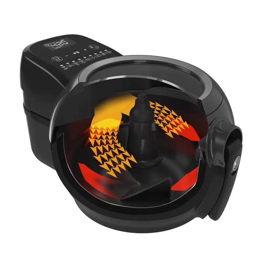 Tefal - Heißluftfritteuse ACTIFRY GENIUS DUAL MOTION 1,2l 1350W/230V schwarz