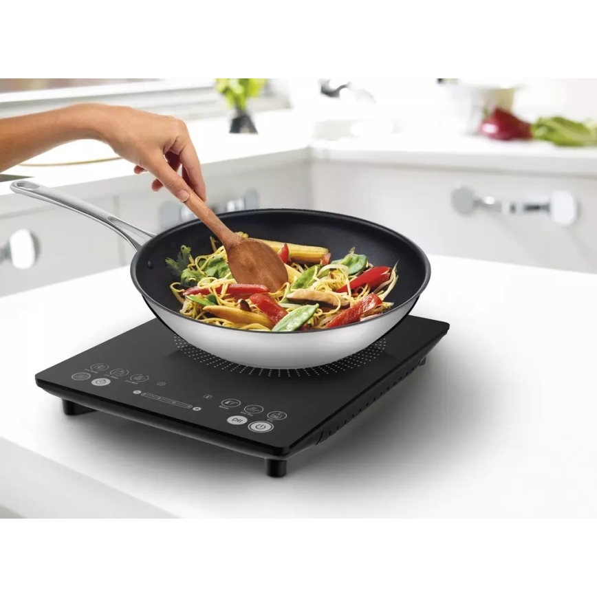 Tefal - Induktionskochplatte EVERYDAY SLIM 2100W/230V schwarz