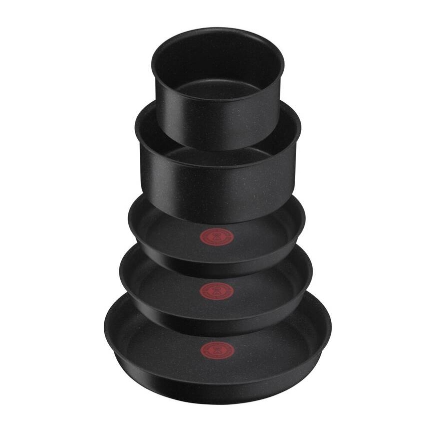 Tefal - 8-teiliges Kochgeschirr-Set INGENIO BLACK STONE