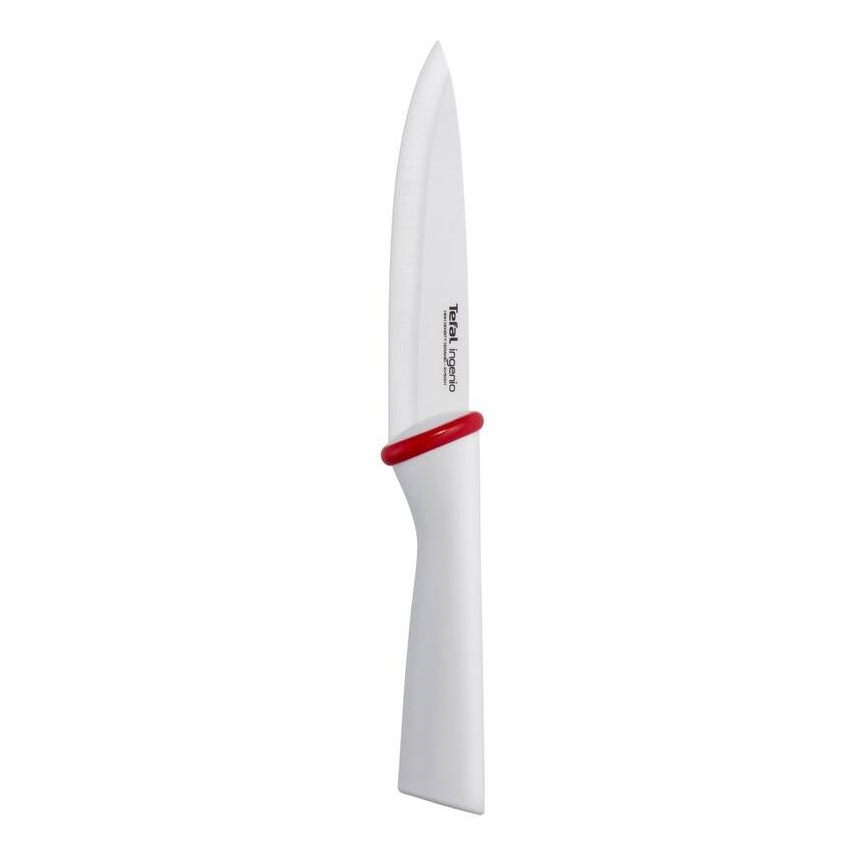 Tefal - Universalmesser aus Keramik INGENIO 13 cm weiß/rot