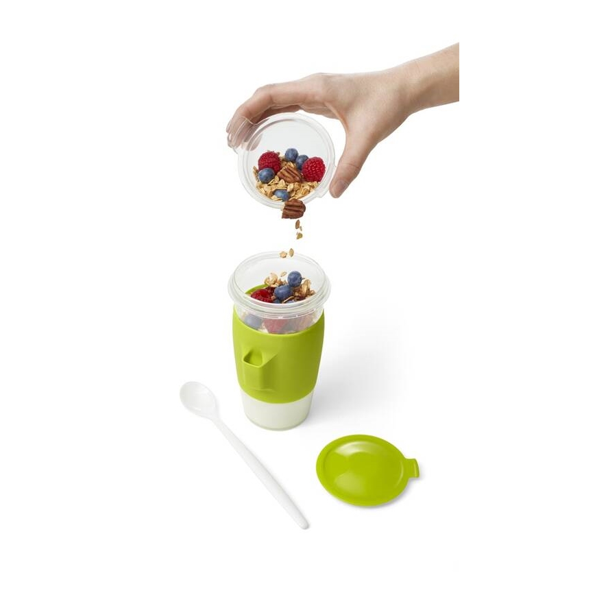 Tefal - Joghurtbecher mit Löffel 0,45 l MASTER SEAL TO GO grün