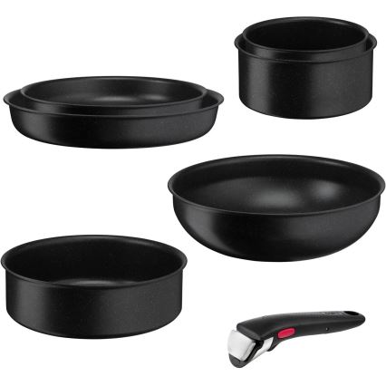 Tefal - Kochgeschirr-Set 7 Stk. INGENIO BLACK STONE