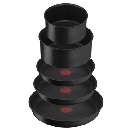 Tefal - Kochgeschirr-Set 8 Stk. INGENIO BLACK STONE